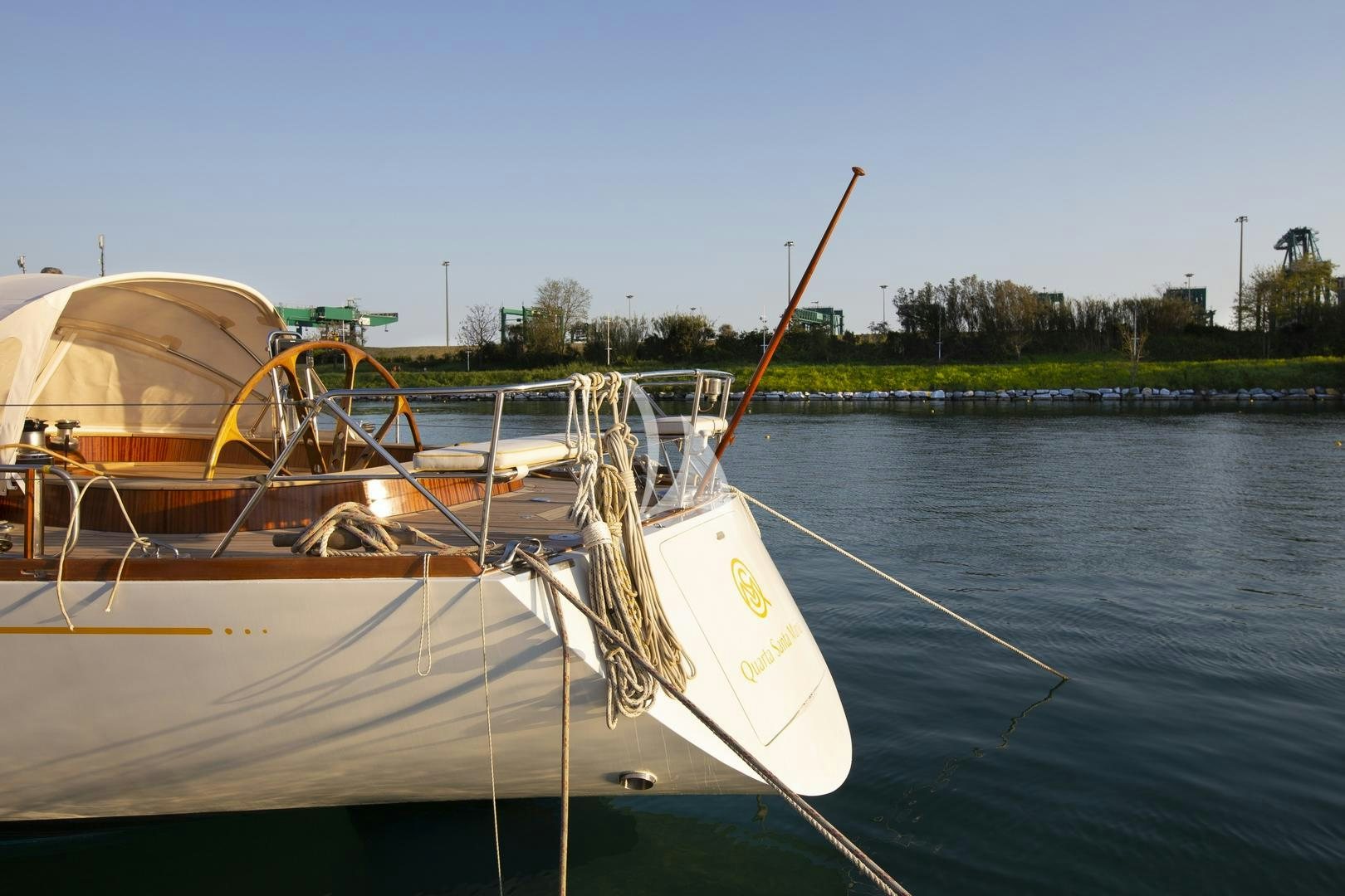 a boat on the water aboard QUARTA SANTA MARIA Yacht for Sale