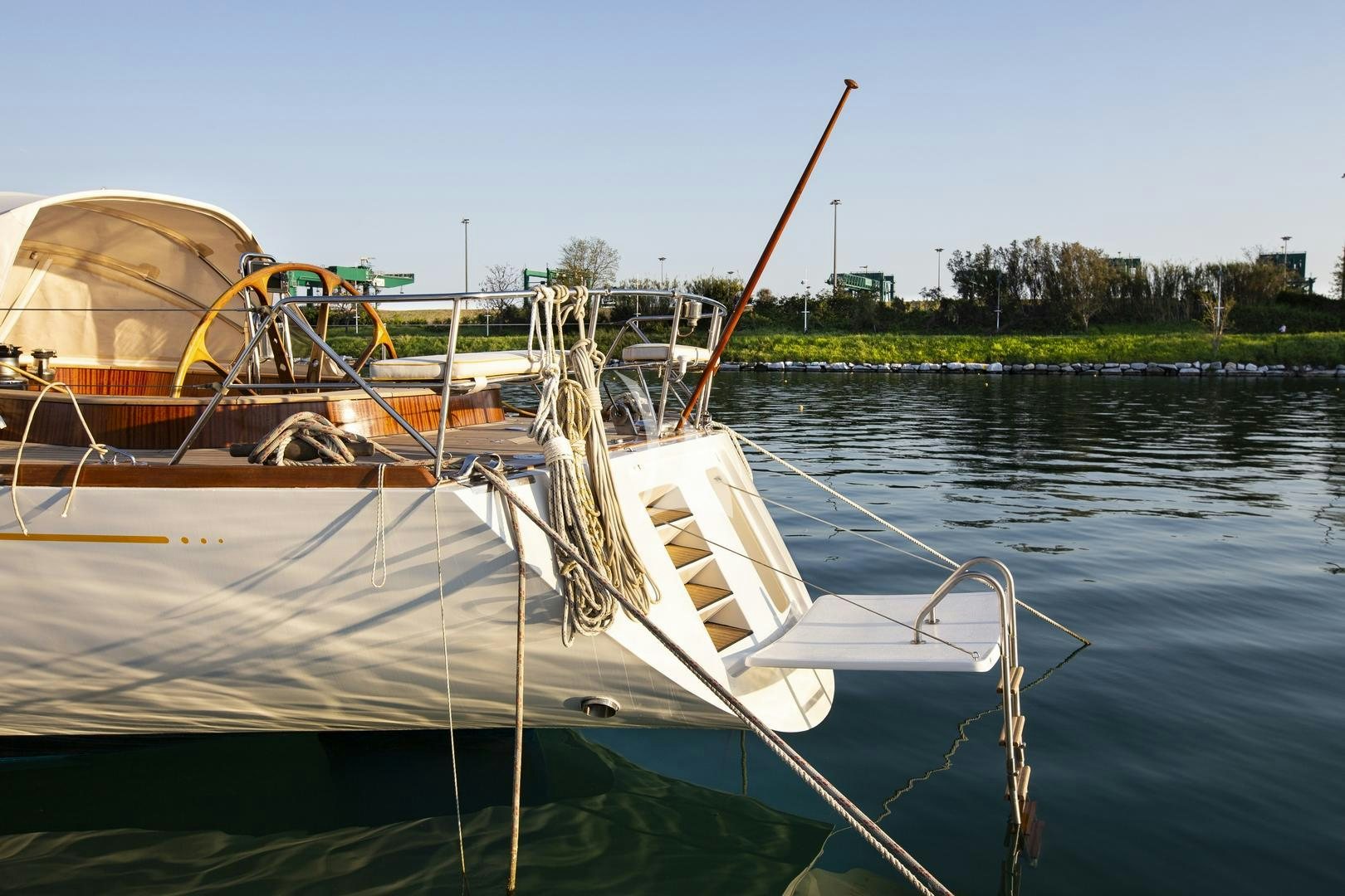 a boat on the water aboard QUARTA SANTA MARIA Yacht for Sale