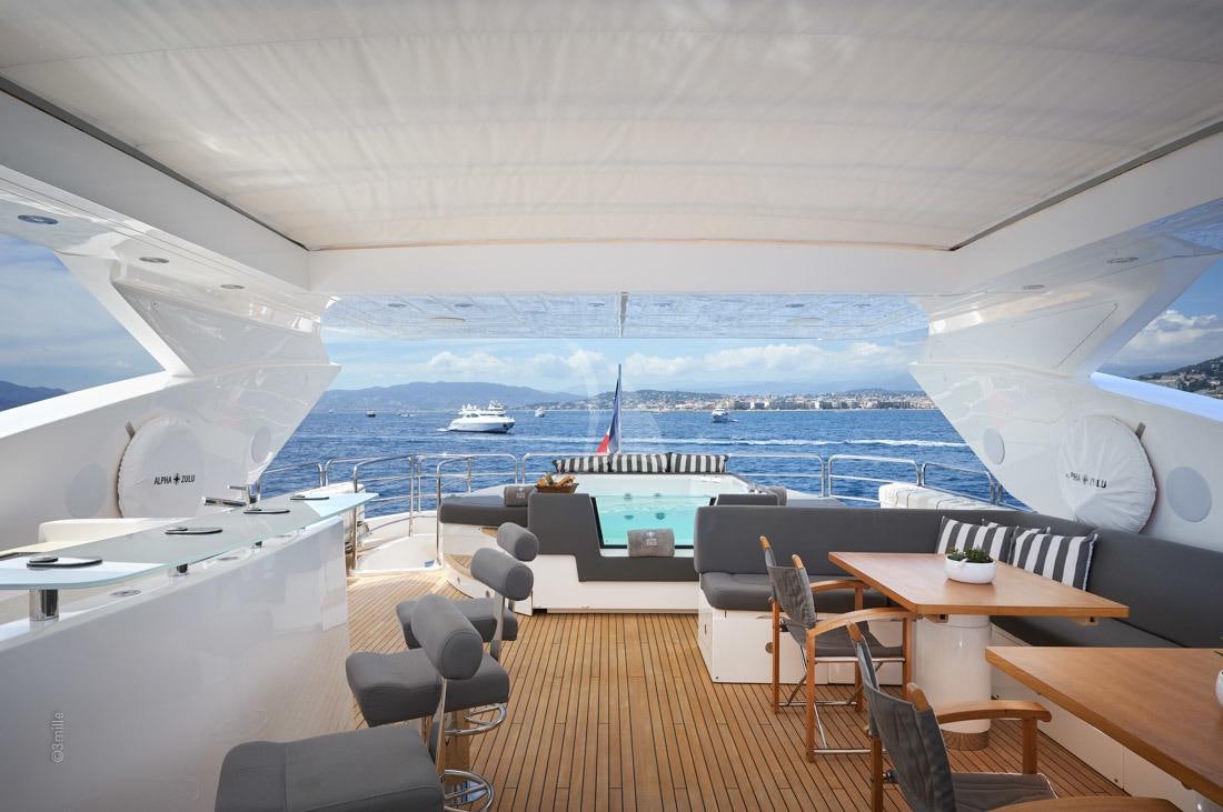 inside of a yacht aboard EVEREAST Yacht for Charter