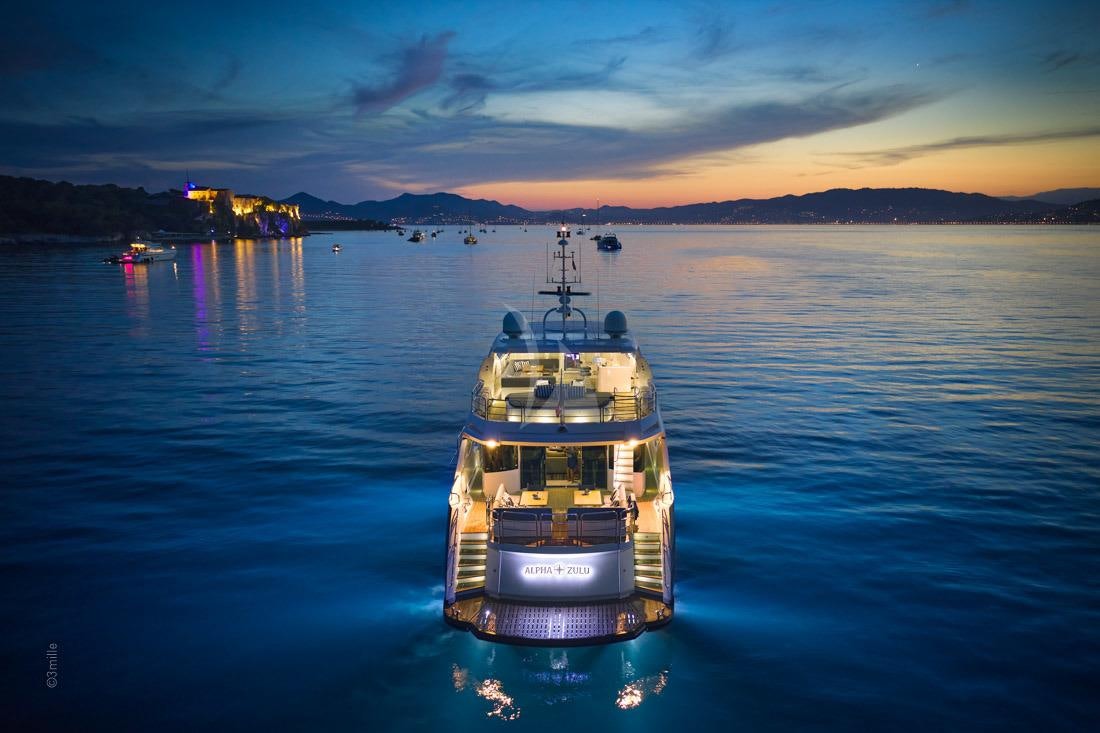 a boat in the water aboard EVEREAST Yacht for Charter