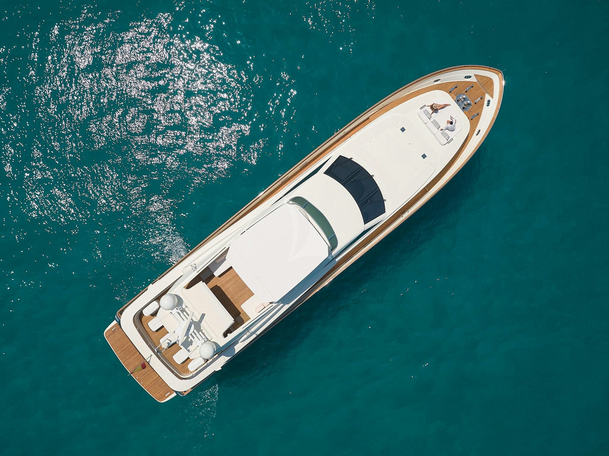 a space ship in the water aboard KIRIOS Yacht for Charter