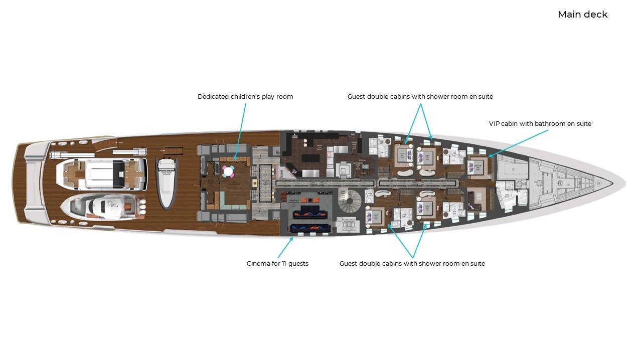 diagram aboard VICTORIOUS Yacht for Sale