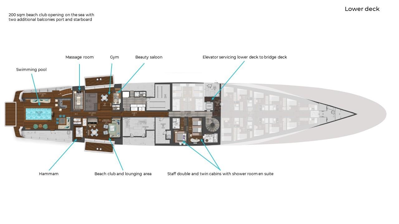 diagram aboard VICTORIOUS Yacht for Sale