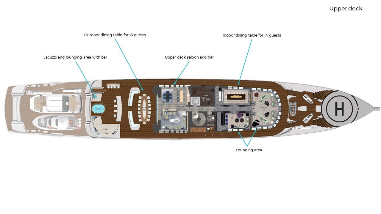 diagram, schematic aboard VICTORIOUS Yacht for Sale