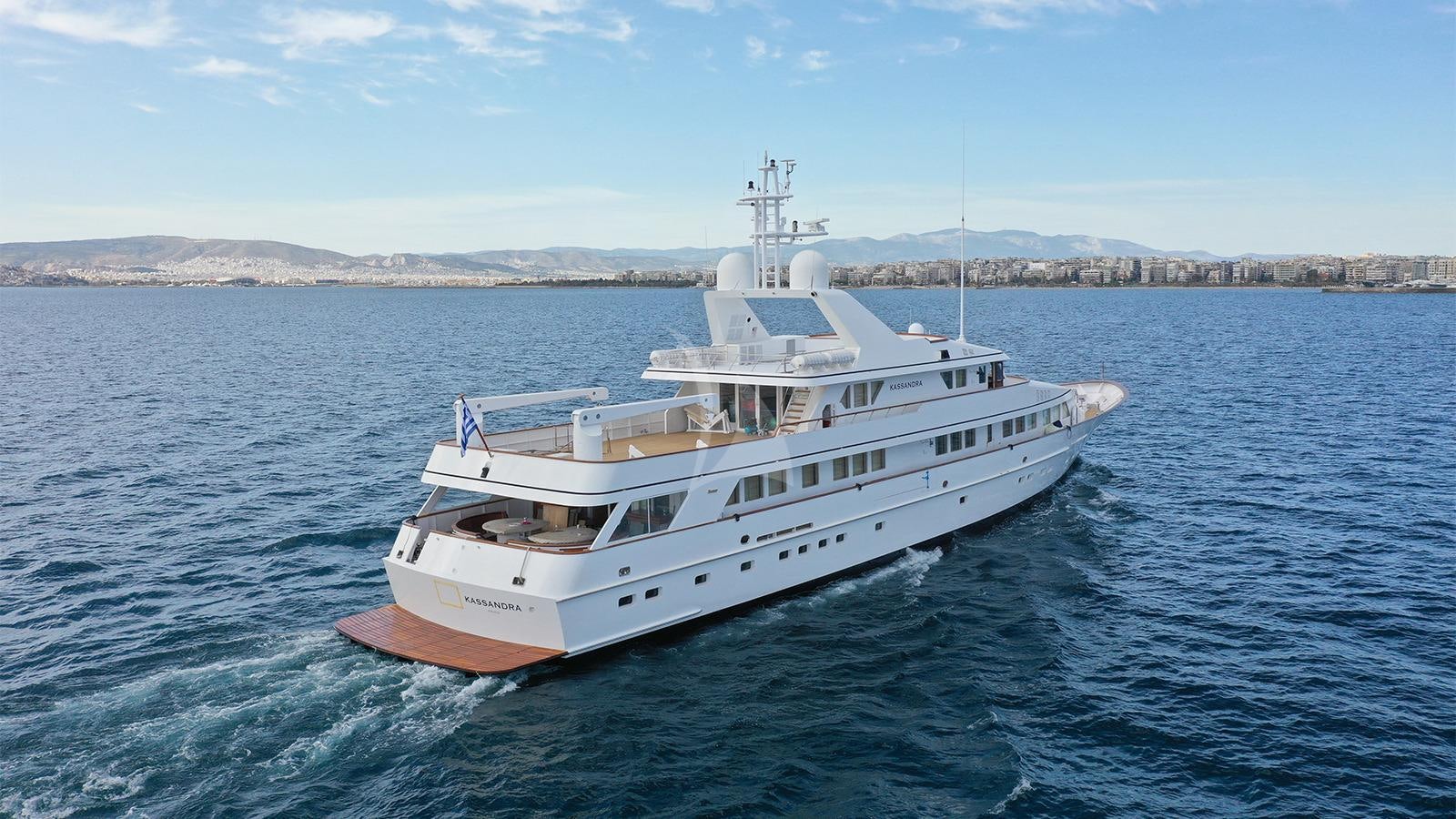 a boat on the water aboard KASSANDRA Yacht for Charter