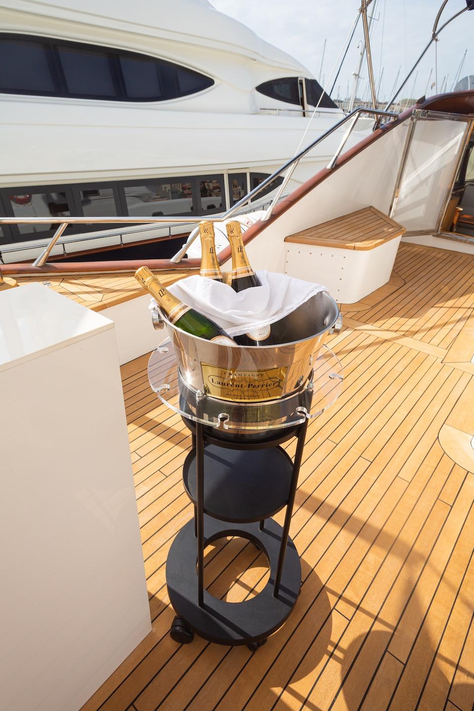a boat on a dock aboard SPIRIT OF MK Yacht for Charter
