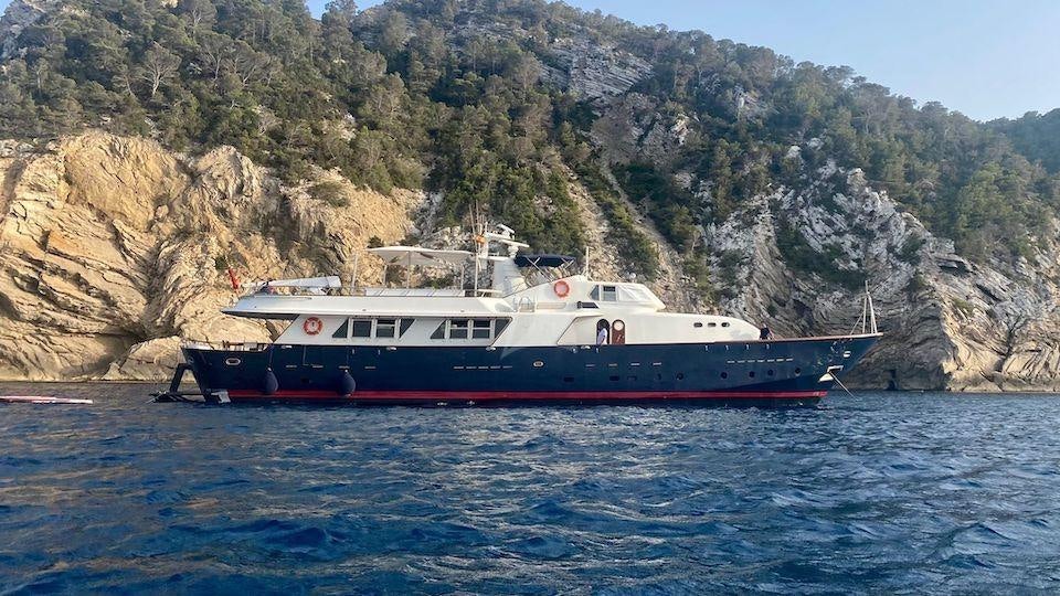 a boat on the water aboard SPIRIT OF MK Yacht for Charter