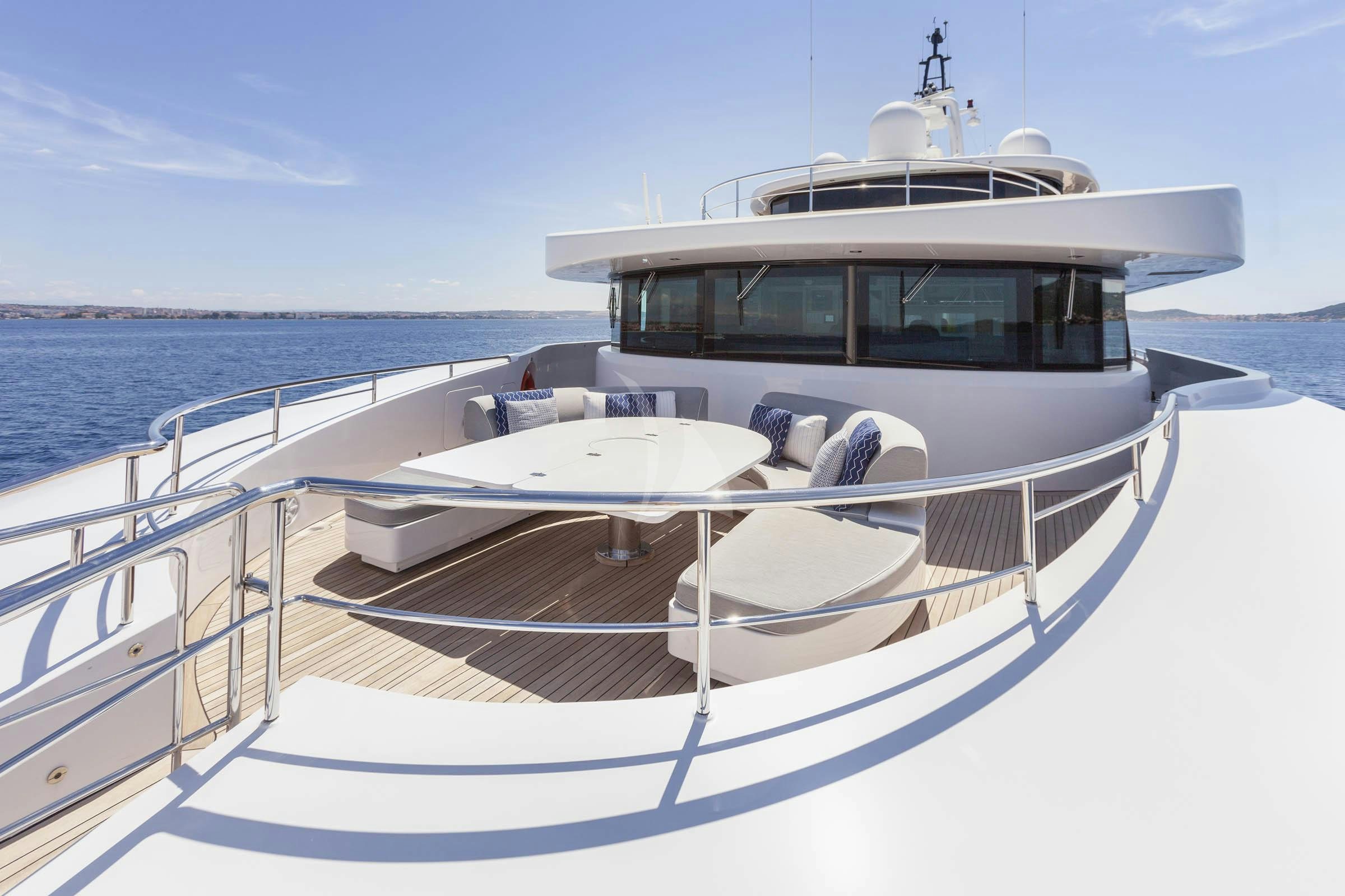 a boat on a body of water aboard TALEYA Yacht for Charter