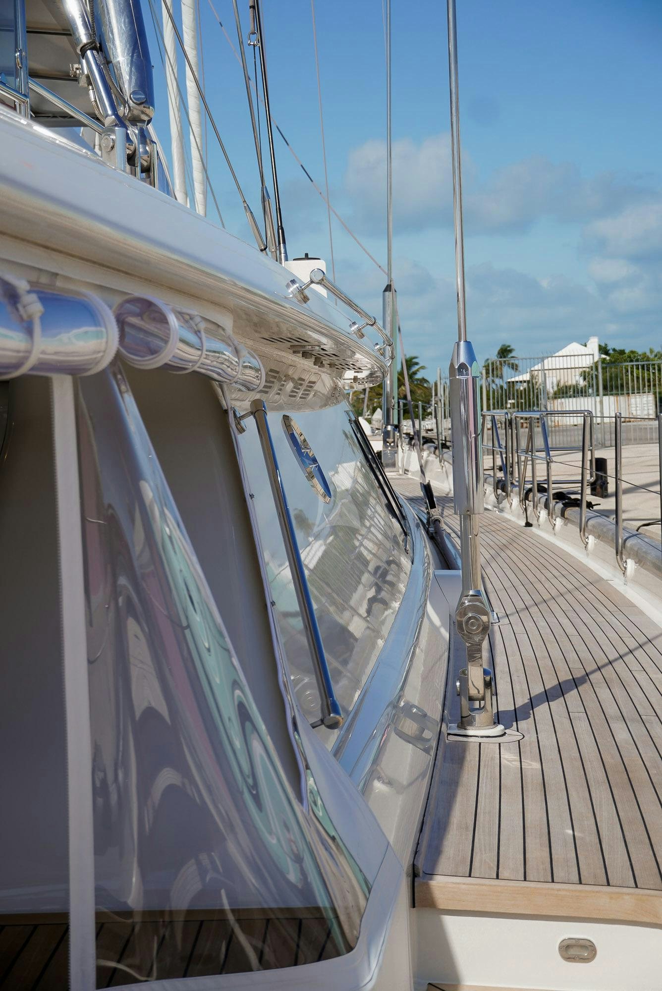 the front of a boat aboard ZENJI Yacht for Charter