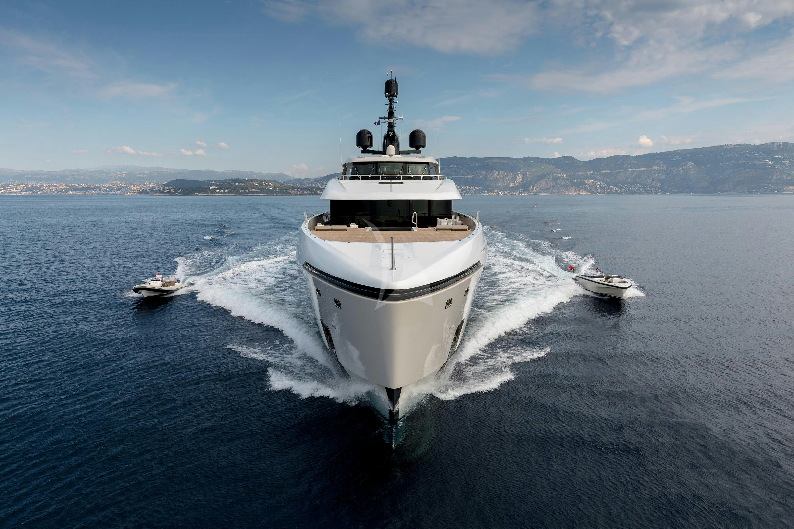 a white boat on water aboard LEMON TREE Yacht for Charter