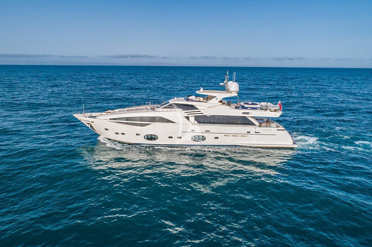 a white yacht in the water aboard NIKO III Yacht for Charter