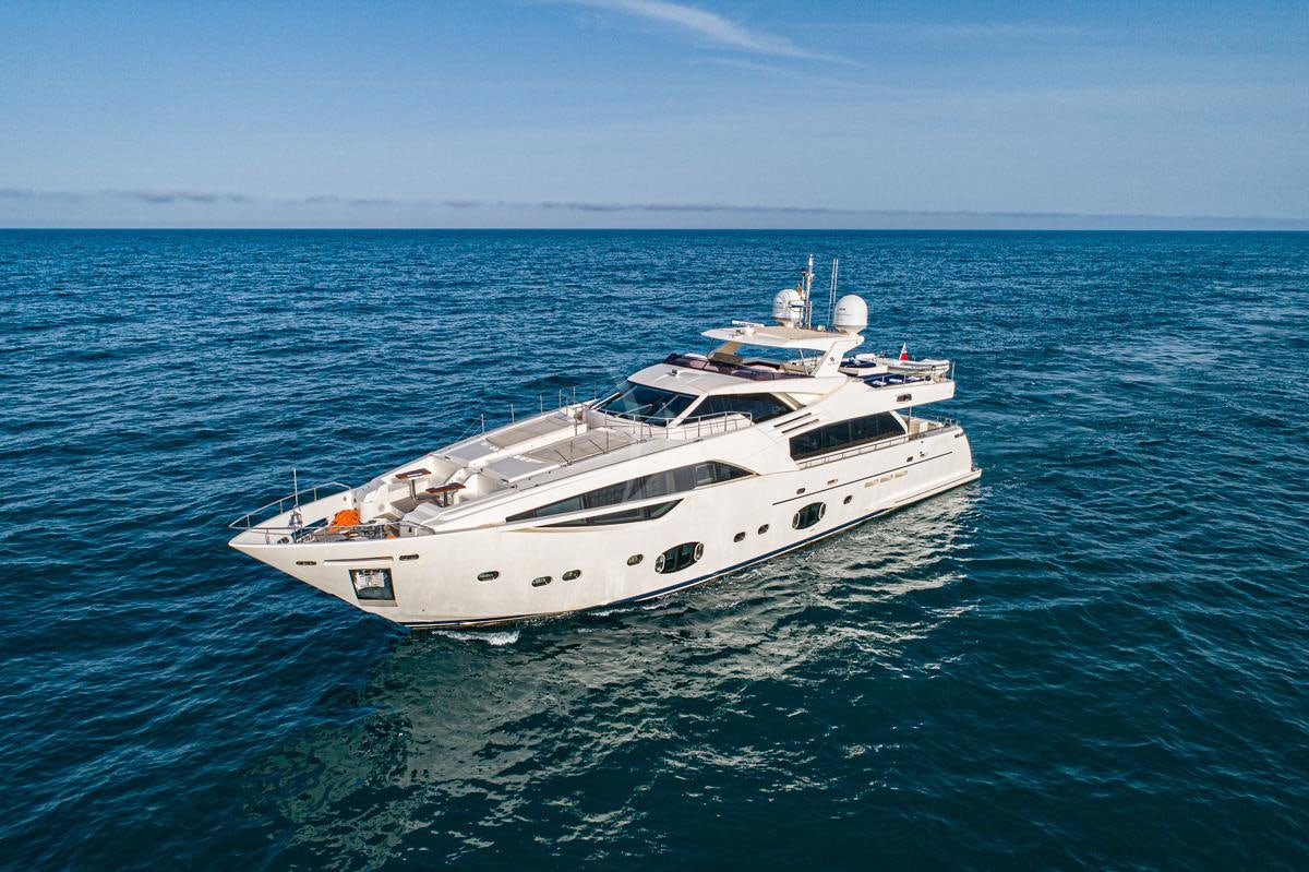 a white yacht in the water aboard NIKO III Yacht for Charter