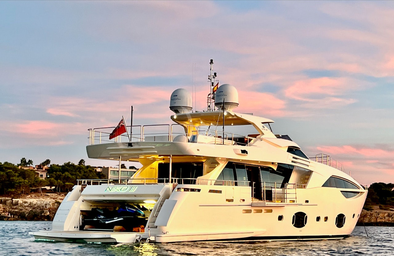 a boat on the water aboard NIKO III Yacht for Charter