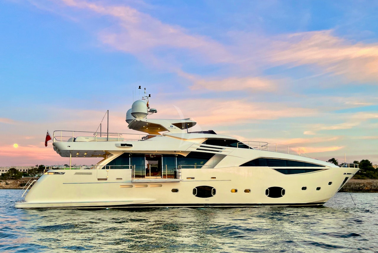 a white yacht on the water aboard NIKO III Yacht for Charter