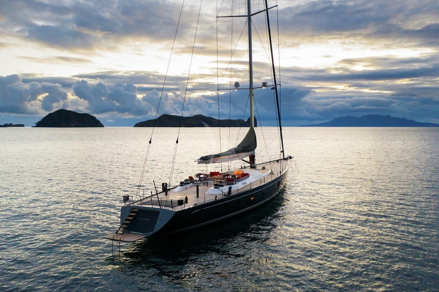 a boat in the water aboard SILVERTIP Yacht for Charter