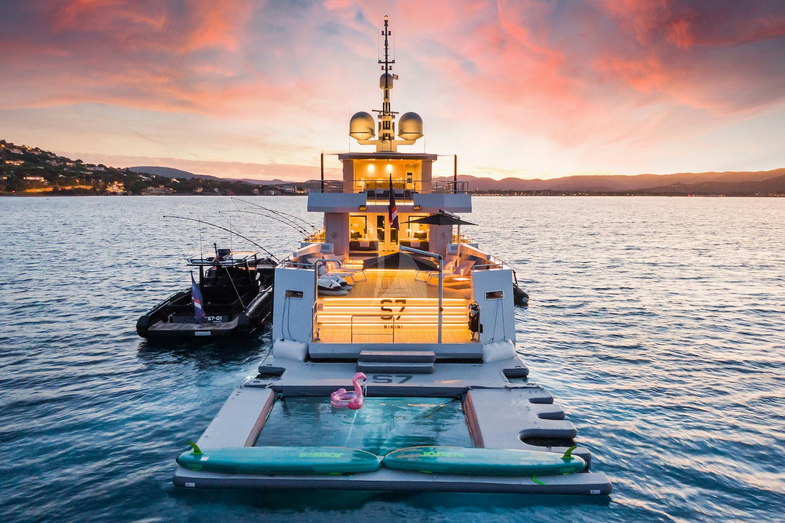 a boat in the water aboard S7 Yacht for Charter