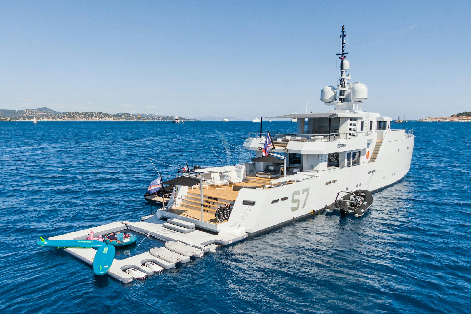 a boat in the water aboard S7 Yacht for Charter