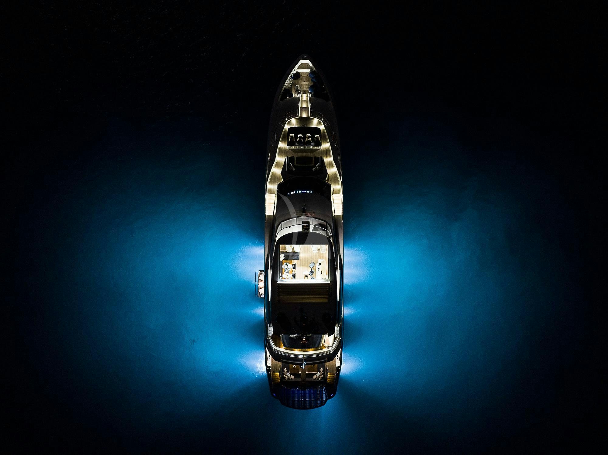 a space ship in space aboard EVEREAST Yacht for Charter