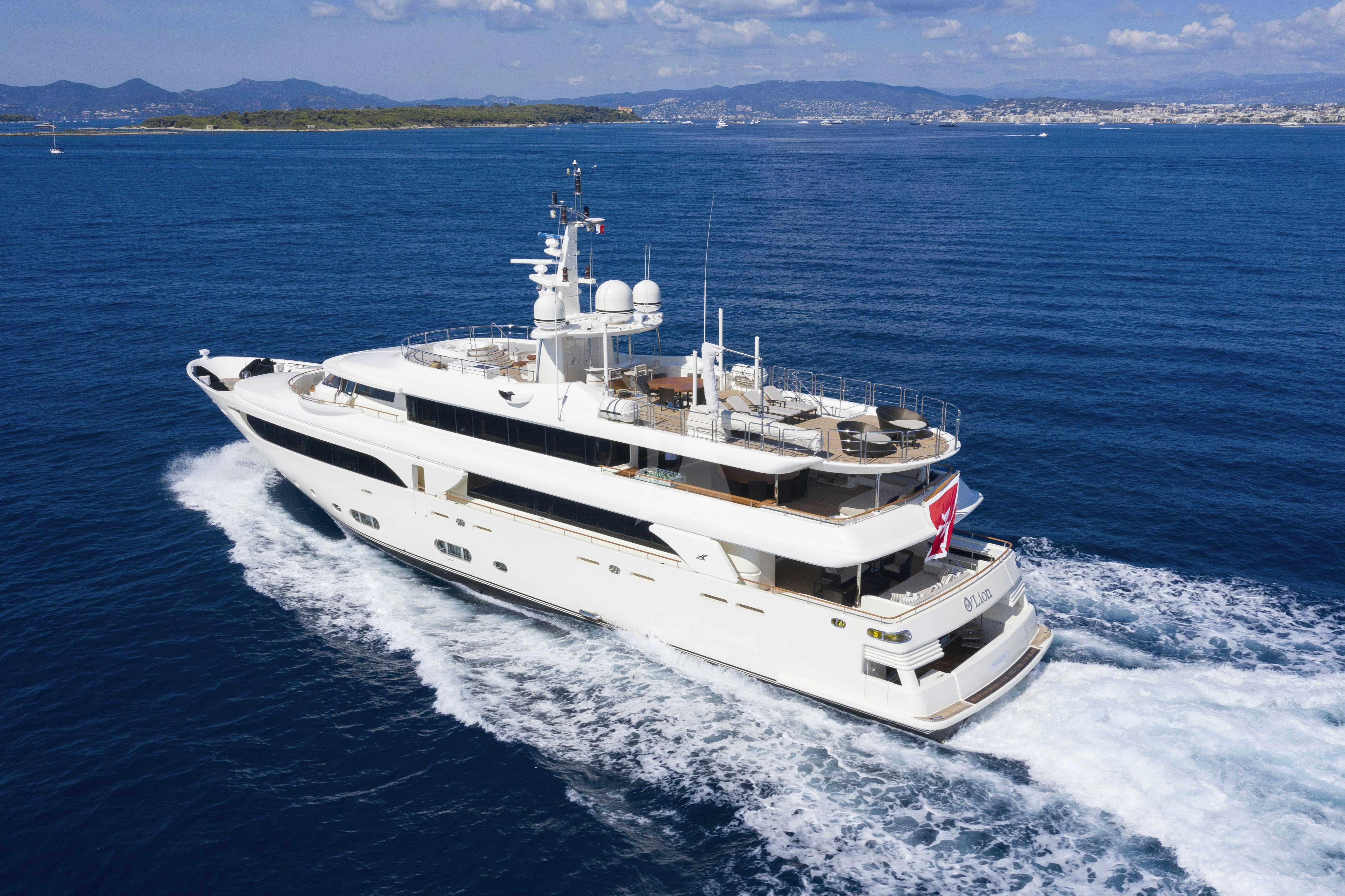 a ship on the water aboard O'LION Yacht for Charter
