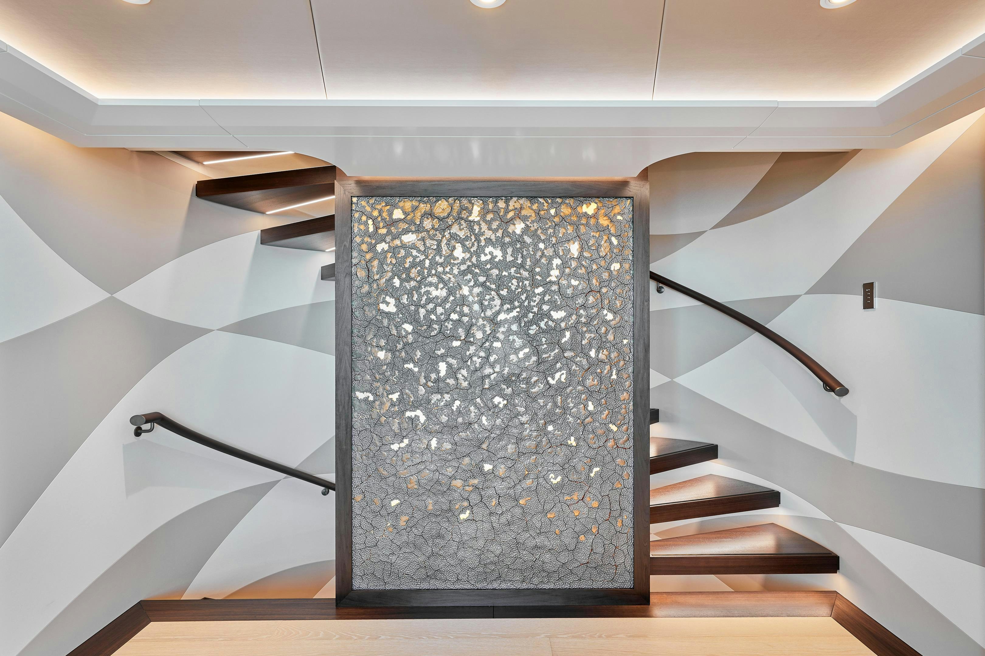 a glass container on a wooden surface aboard ARKADIA Yacht for Charter