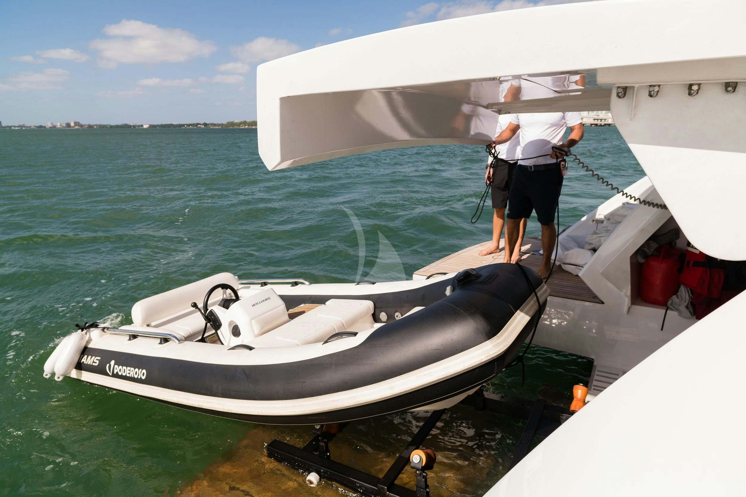 a person standing on a boat aboard THE PEDDLER Yacht for Sale