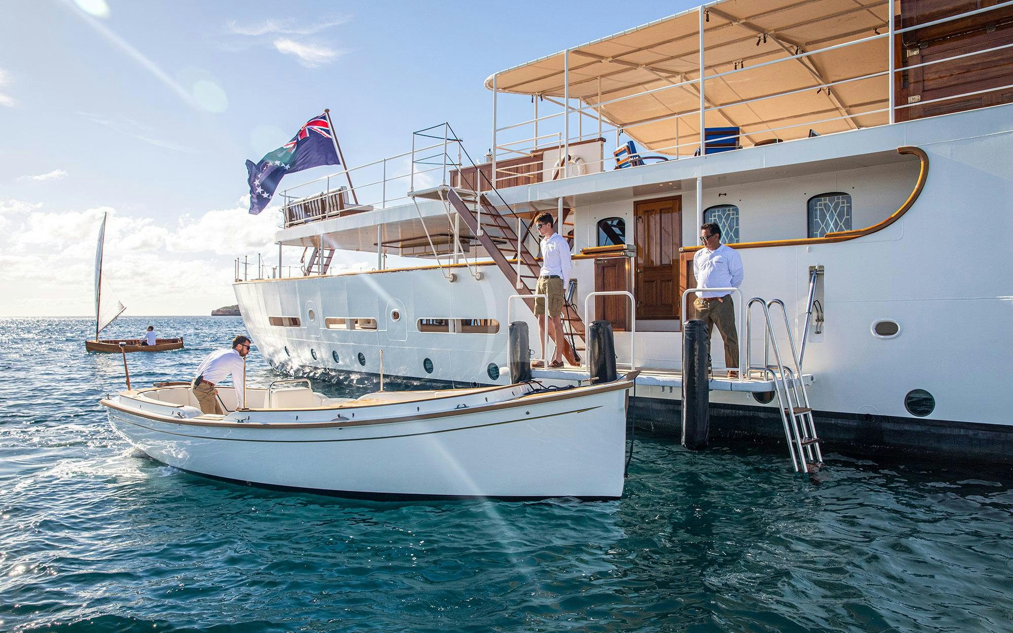 a group of people on a boat aboard MARALA Yacht for Charter