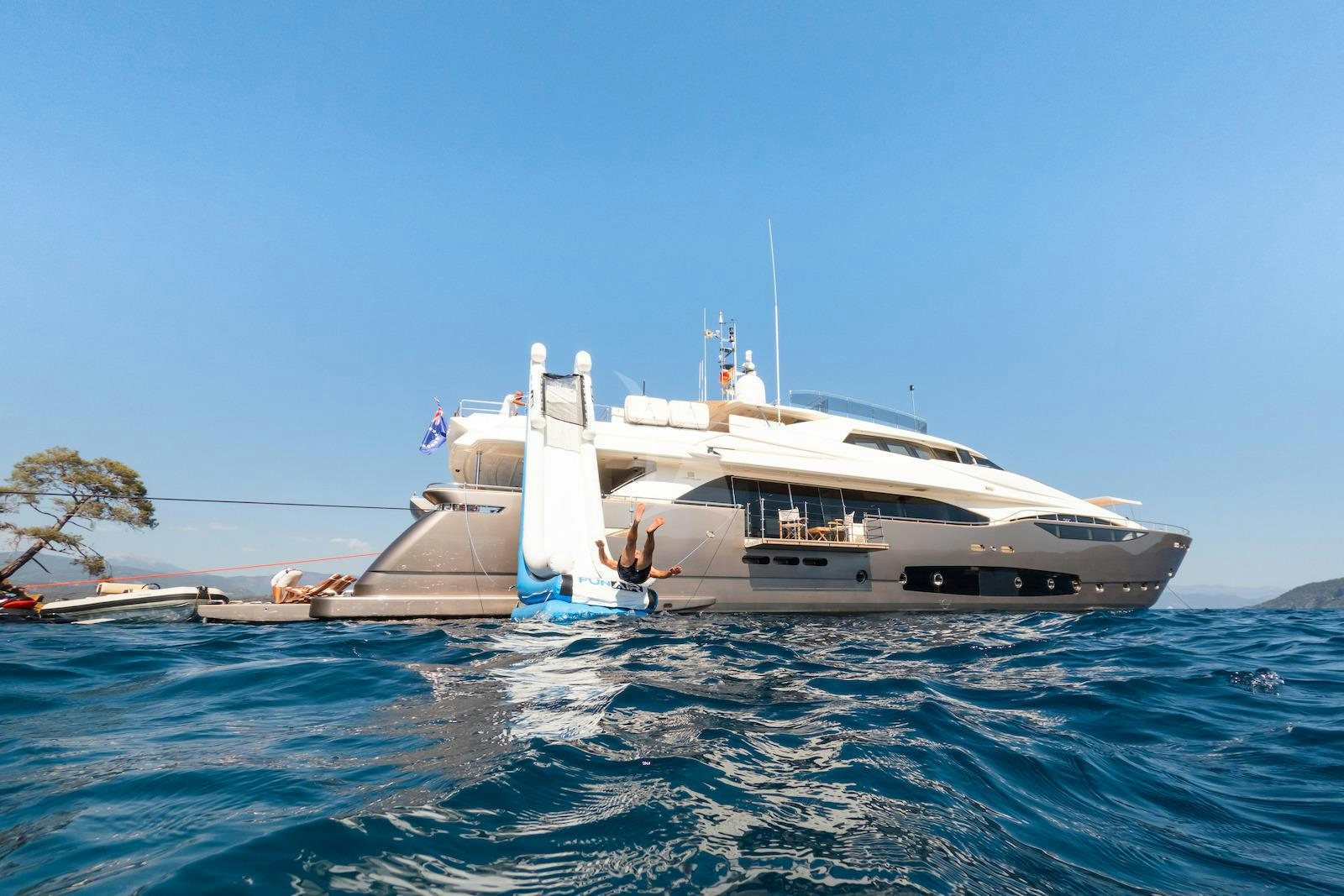 a boat in the water aboard THALYSSA Yacht for Charter