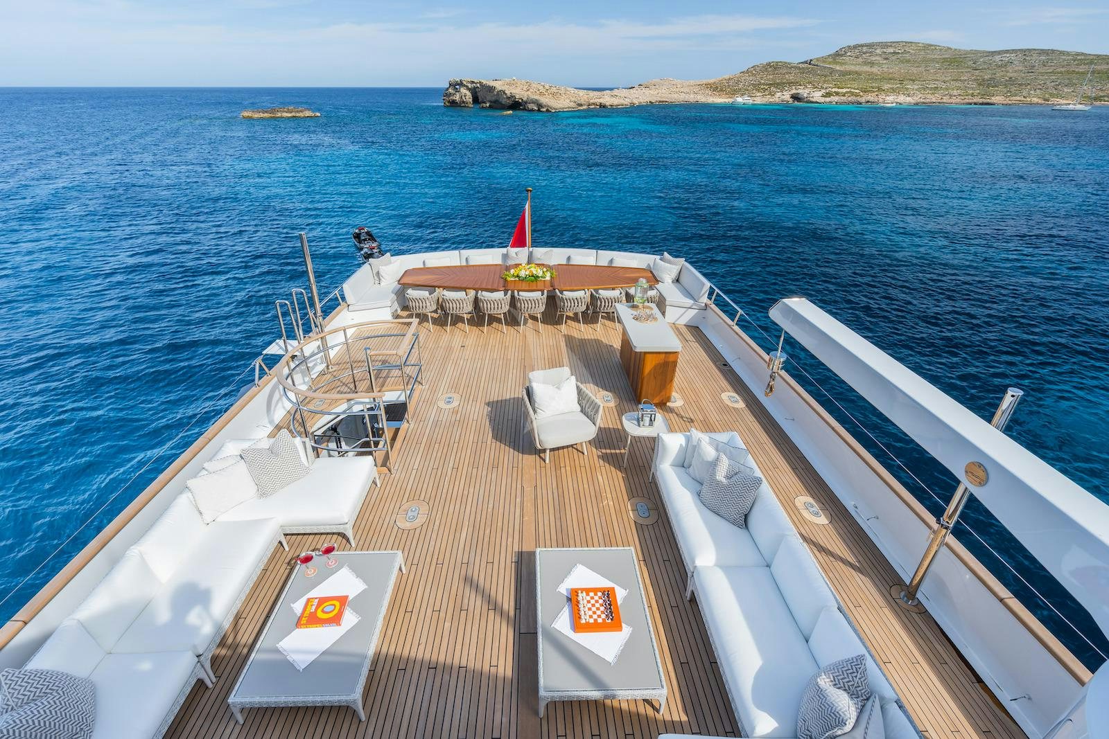 a boat on the water aboard EMERALD Yacht for Charter