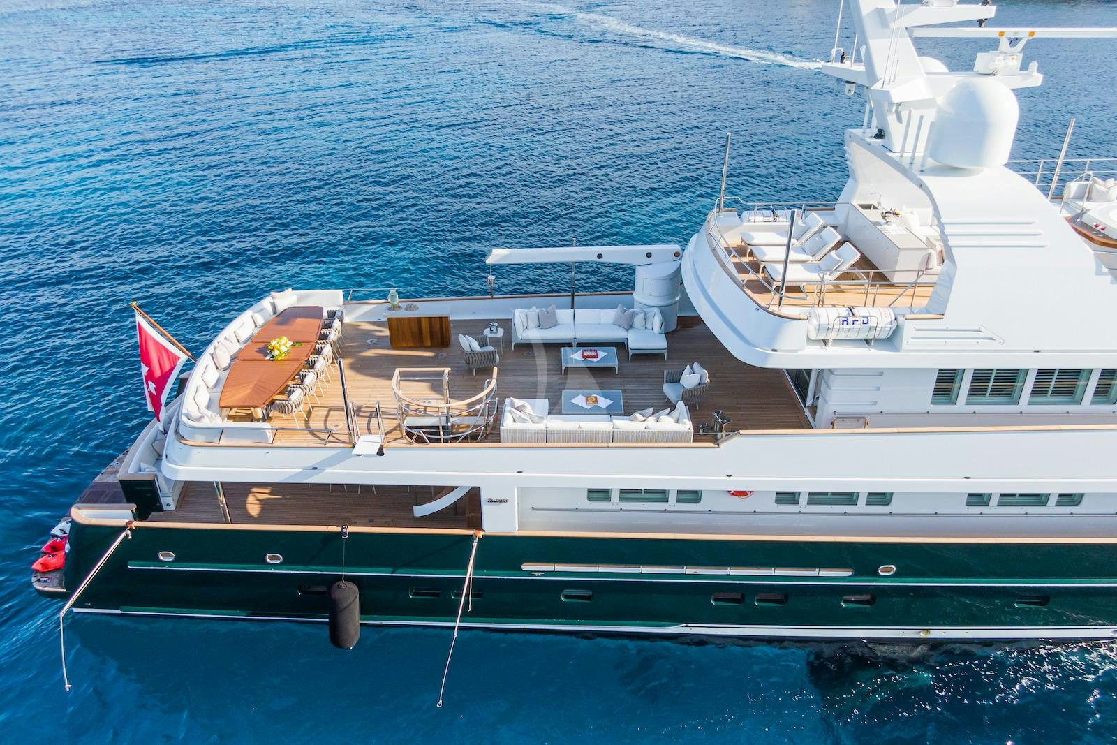 a boat on the water aboard EMERALD Yacht for Charter