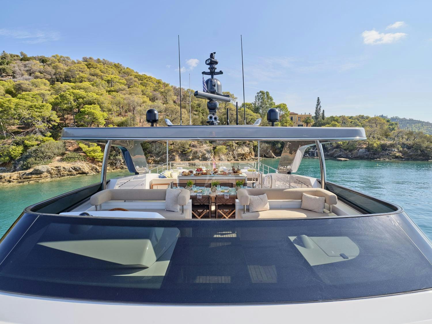 a boat on the water aboard RARE DIAMOND Yacht for Charter