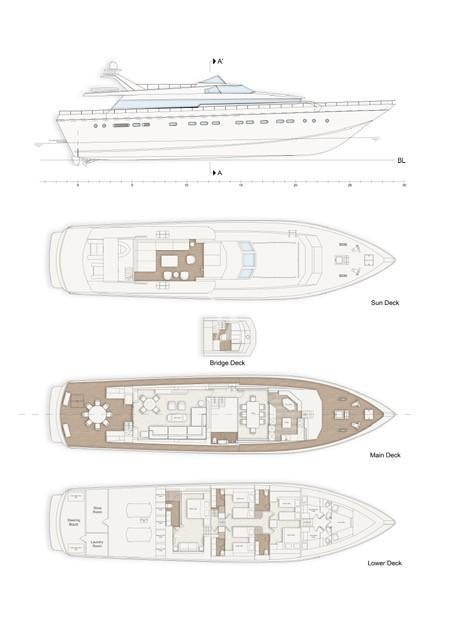 diagram aboard ERA A Yacht for Charter
