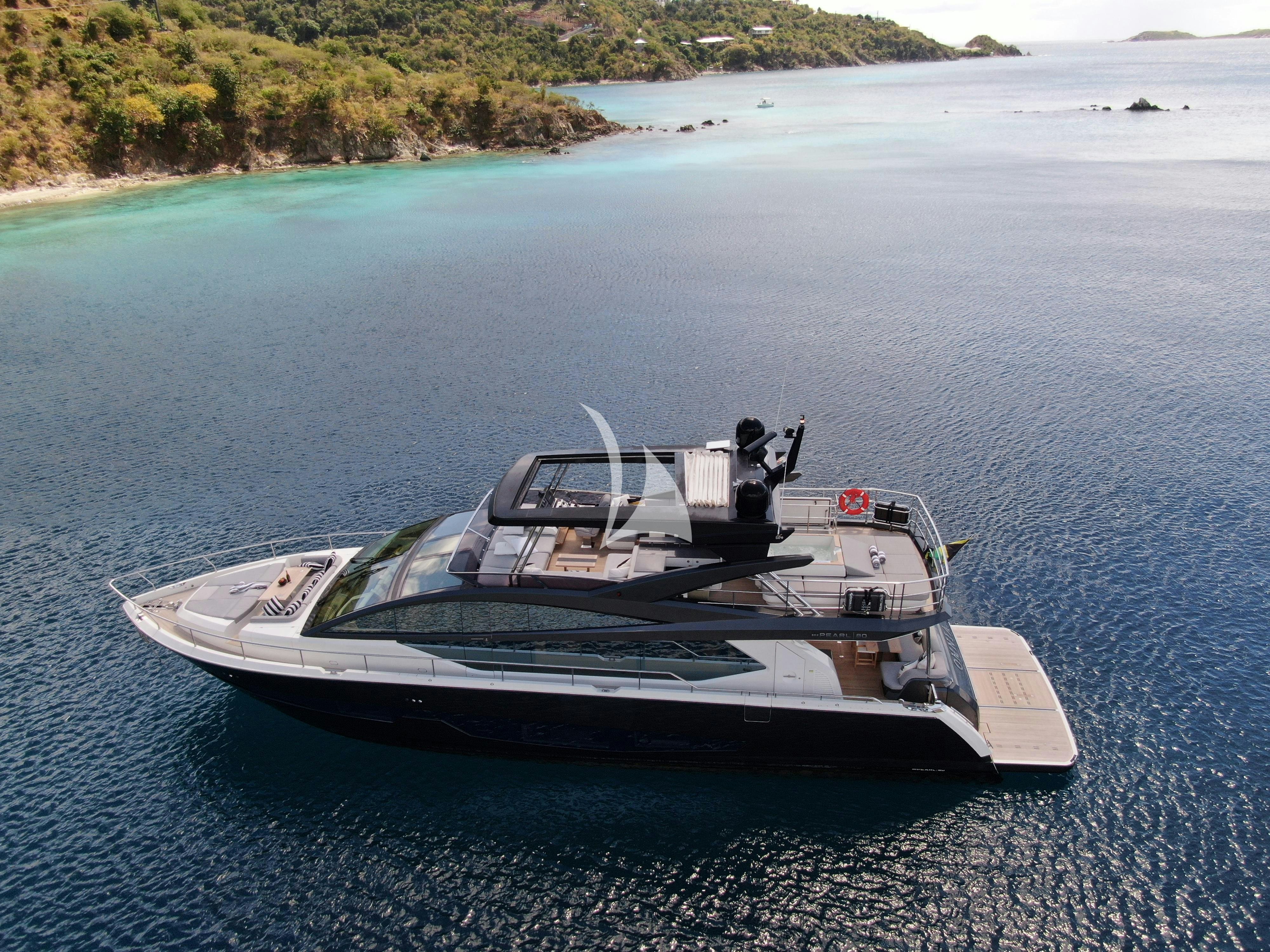 a boat on the water aboard OMNIA Yacht for Charter