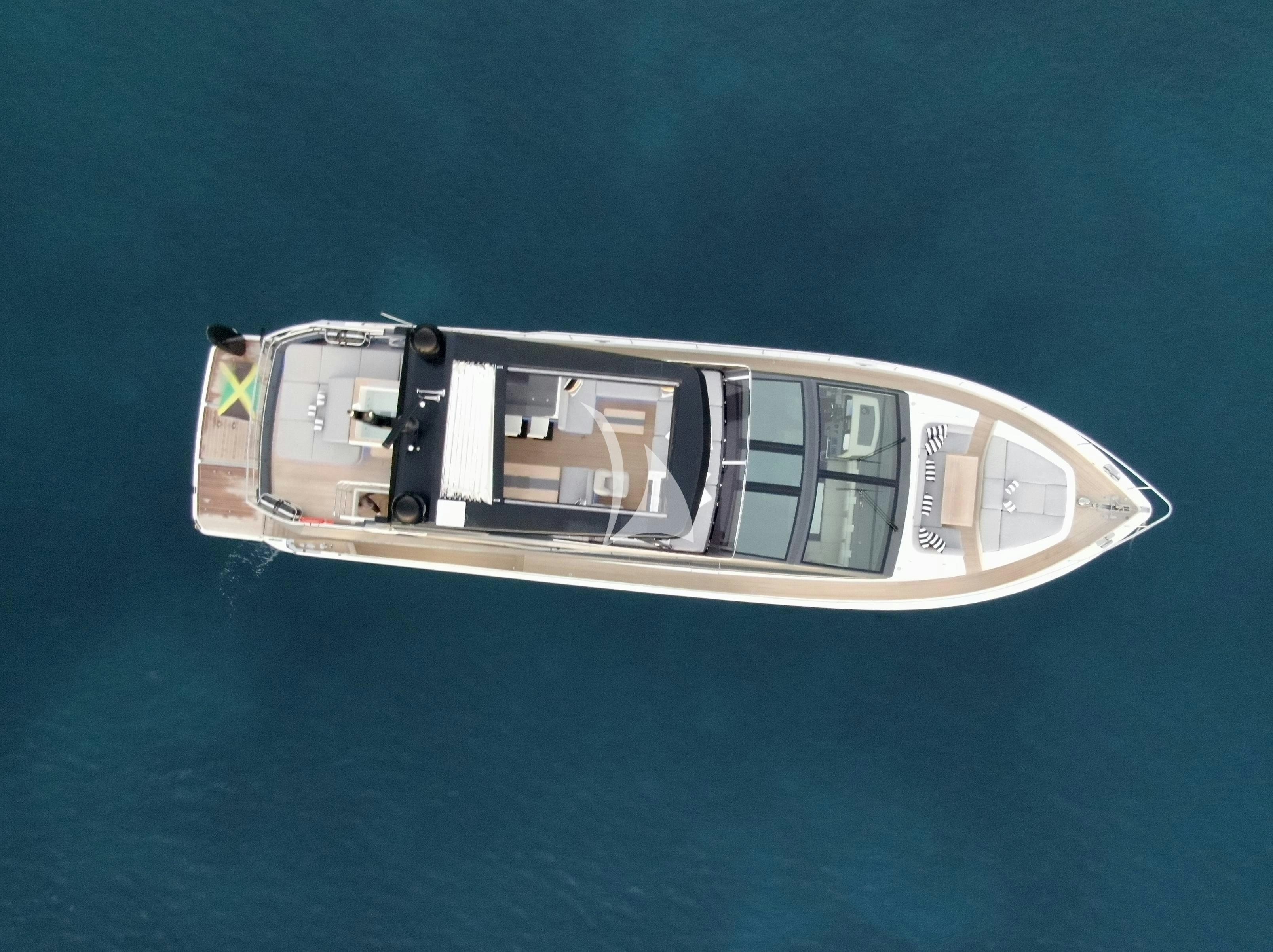 a boat on the water aboard OMNIA Yacht for Charter
