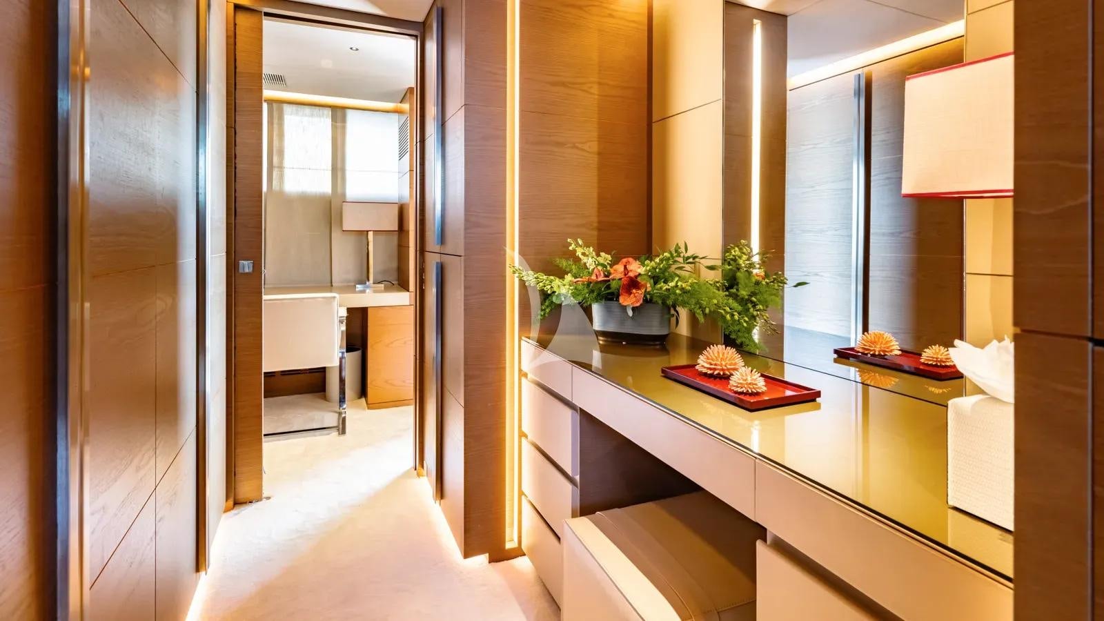 a room with a counter and a sink aboard NAIA Yacht for Charter