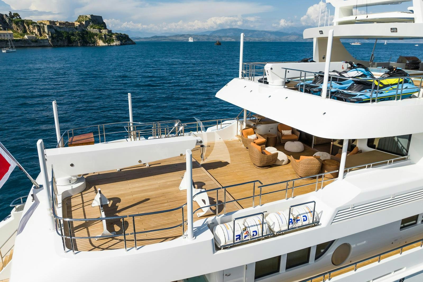a boat on the water aboard SERENITY Yacht for Charter