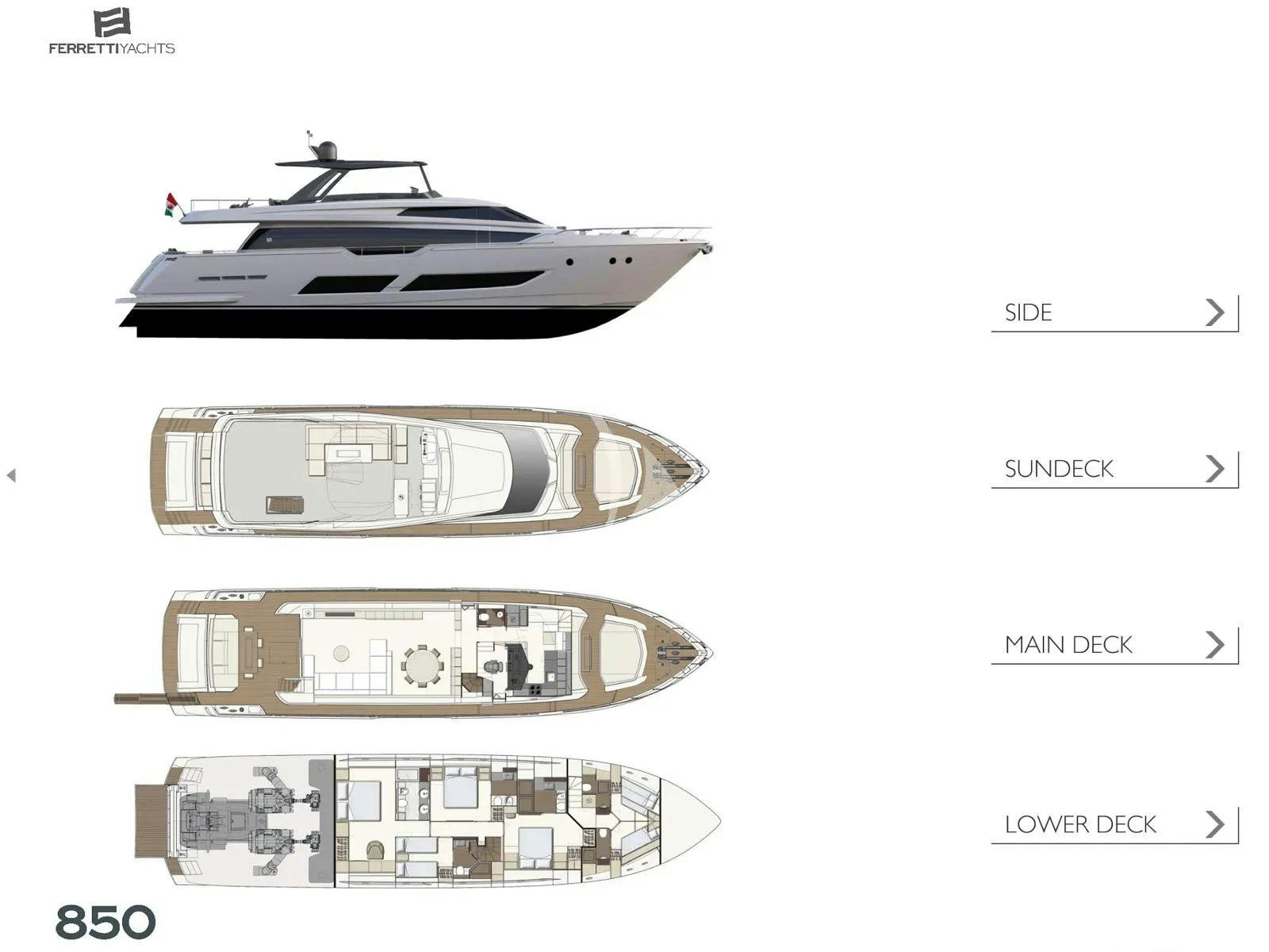 a diagram of a building aboard E3 Yacht for Charter