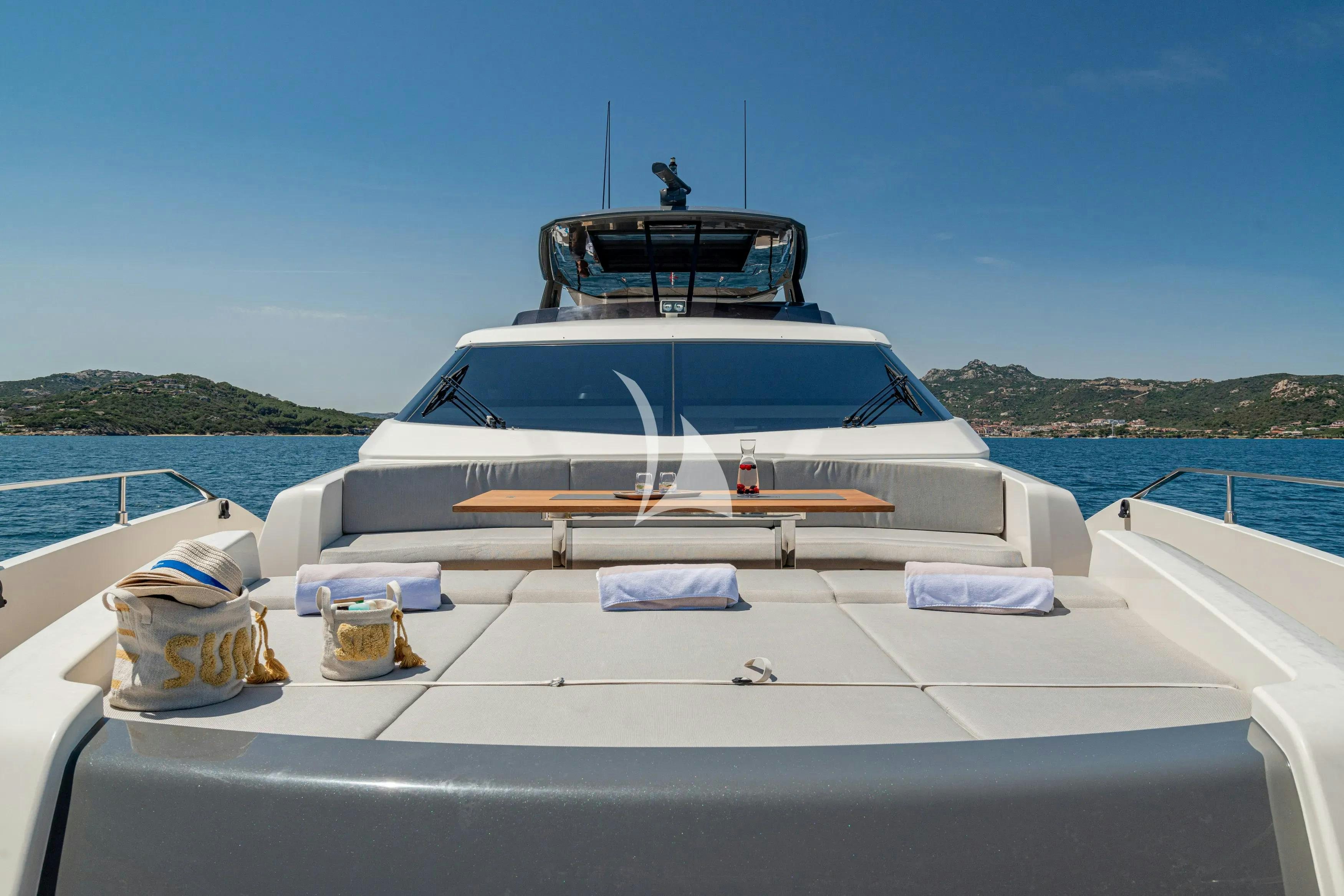 a boat on a boat aboard E3 Yacht for Charter