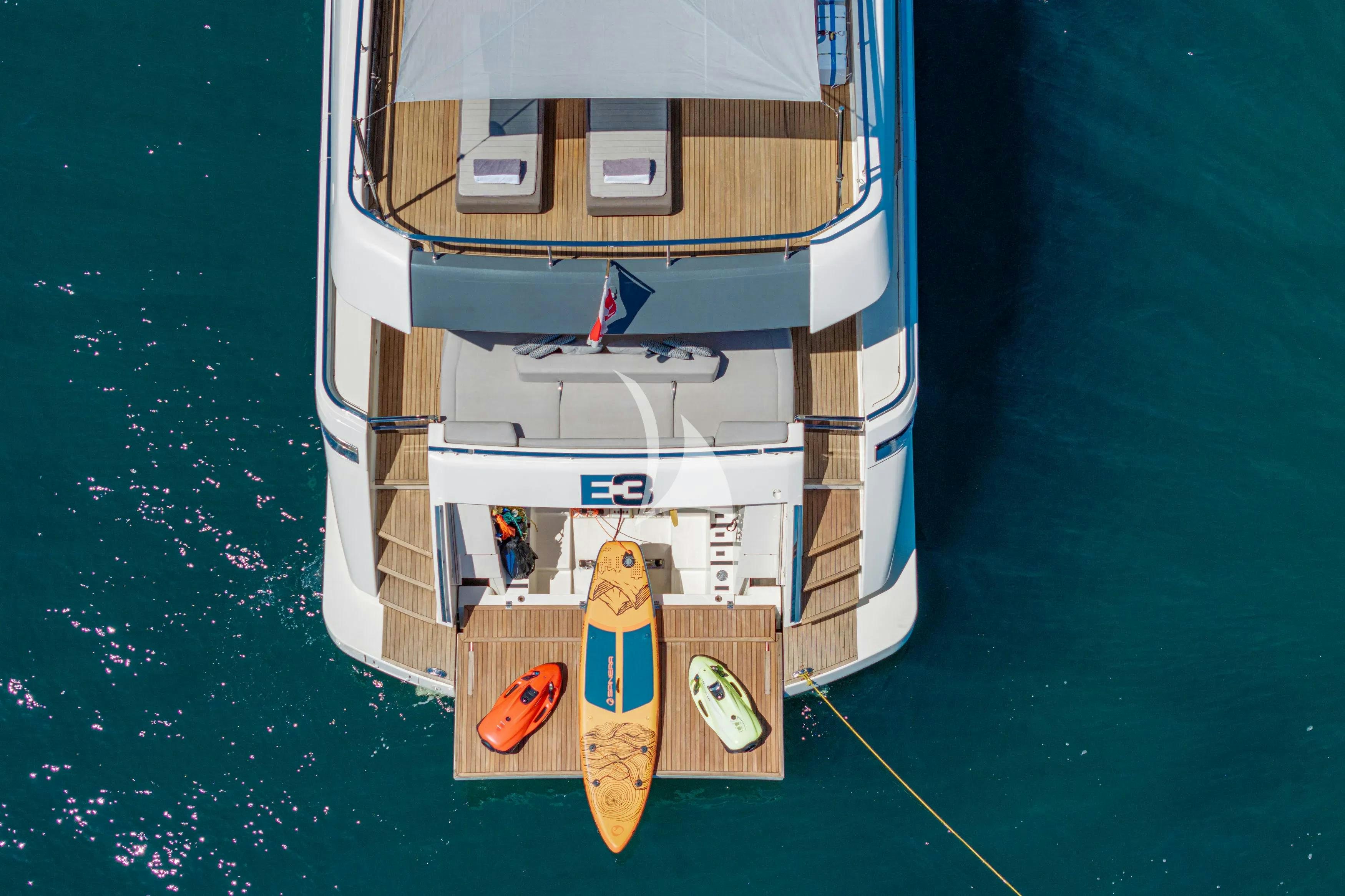 a boat on the water aboard E3 Yacht for Charter