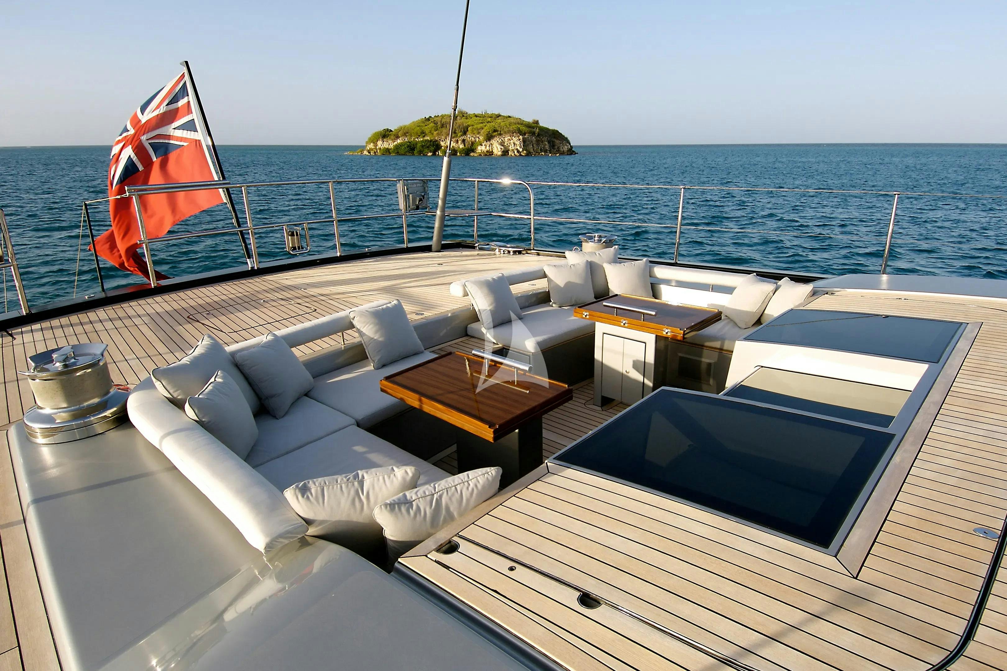 a boat on the water aboard MYSTERE Yacht for Charter