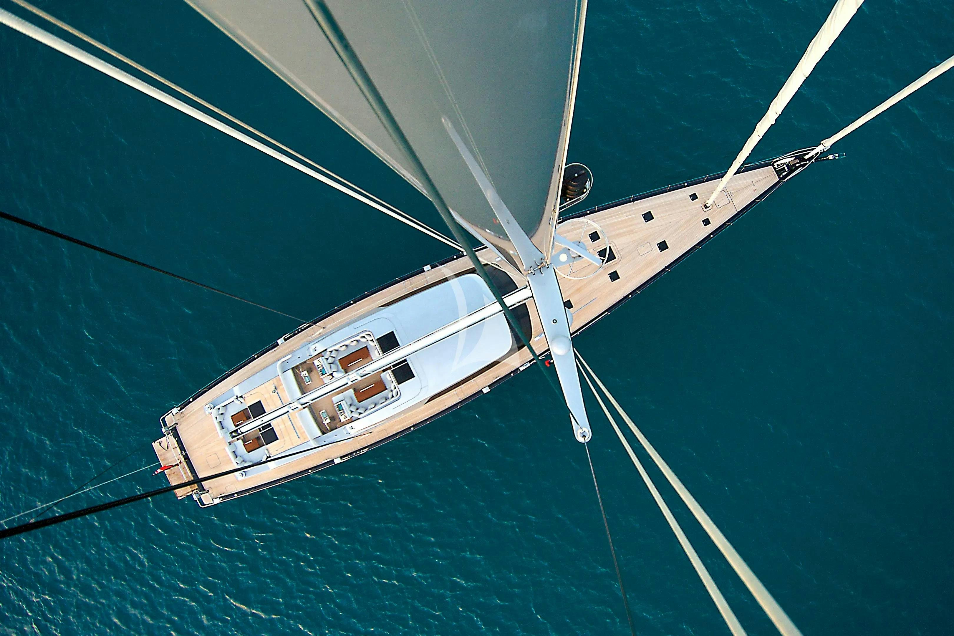 a boat on the water aboard MYSTERE Yacht for Charter