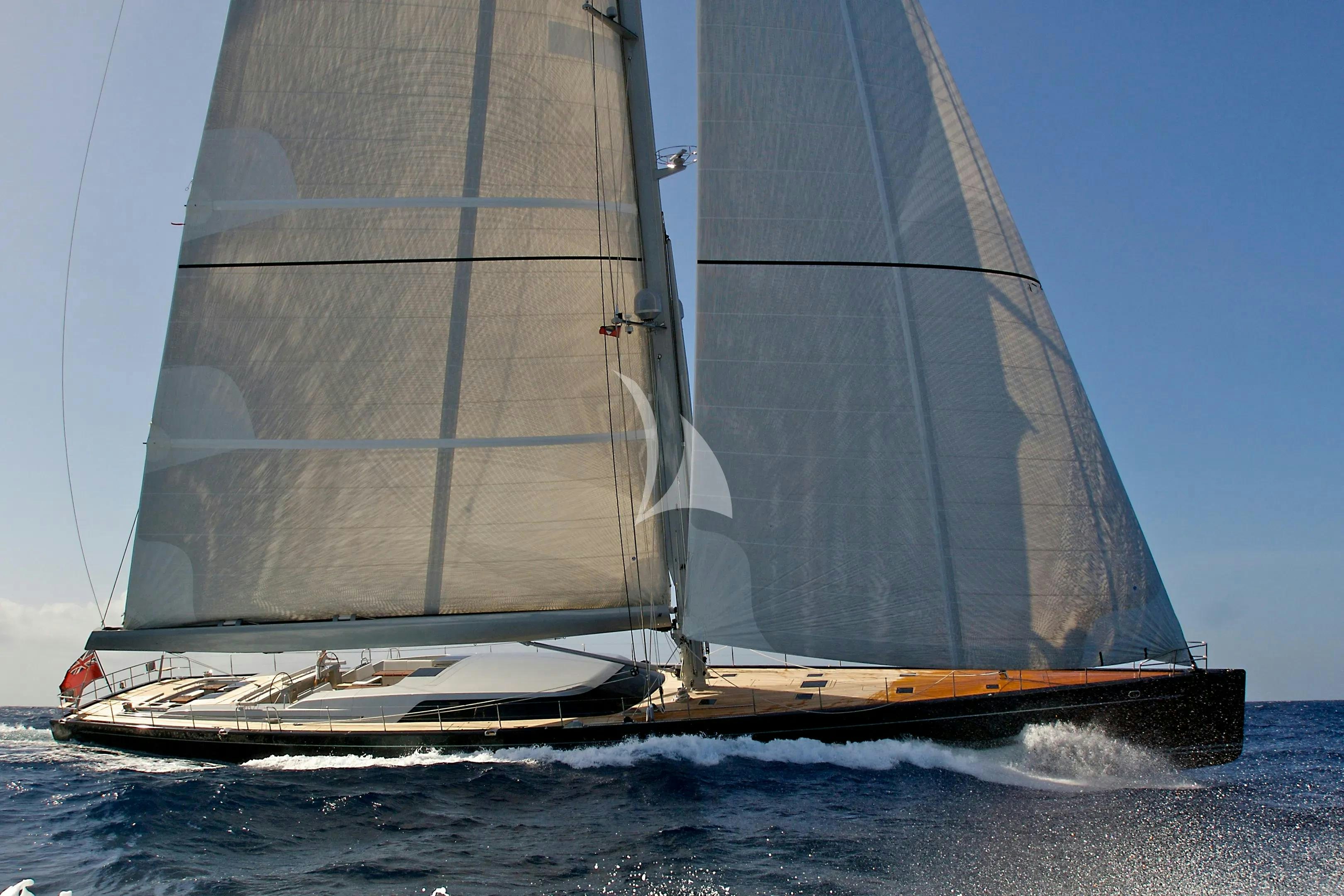 a sailboat on the water aboard MYSTERE Yacht for Charter