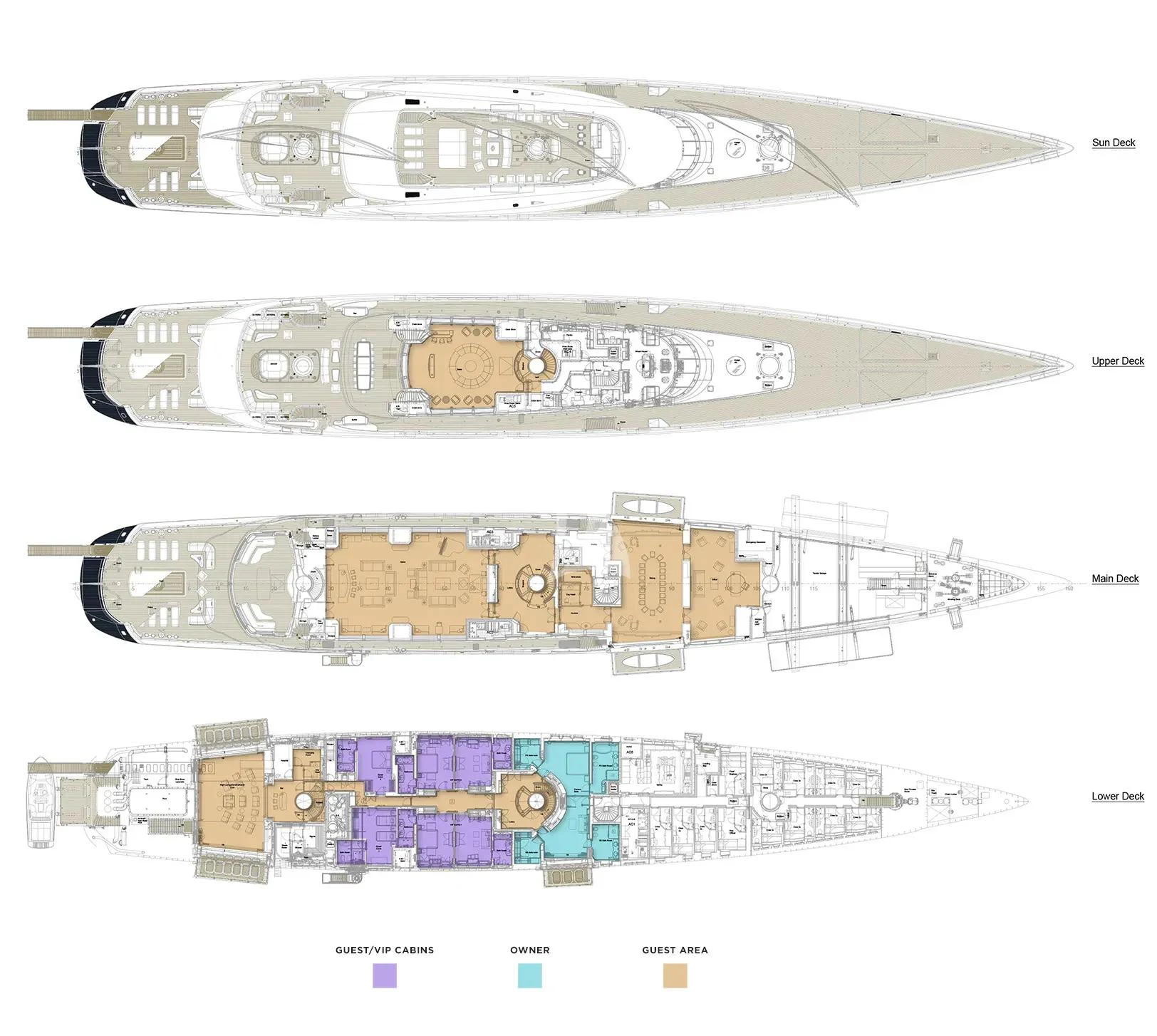 diagram aboard BLACK PEARL Yacht for Charter