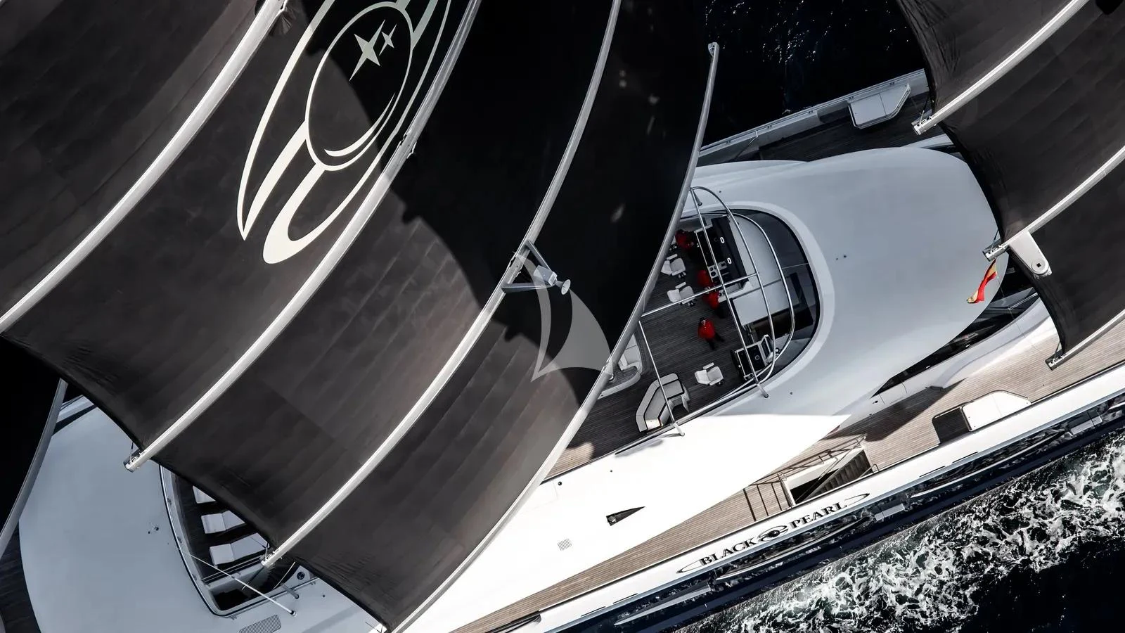 a close-up of a car aboard BLACK PEARL Yacht for Charter