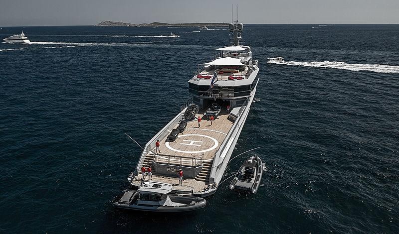 a boat in the water aboard BOLD Yacht for Sale