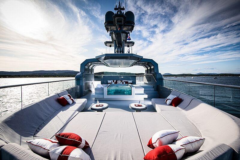 a boat on a water body aboard BOLD Yacht for Sale