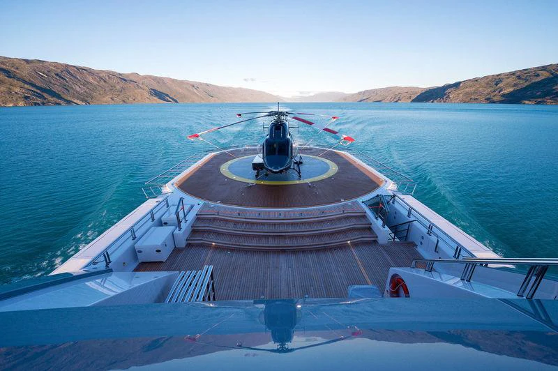 a boat on the water aboard CLOUDBREAK Yacht for Charter
