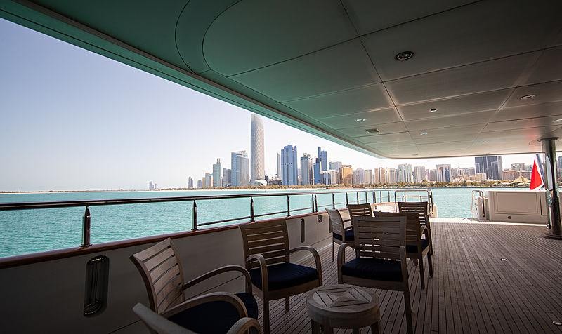a boat on the water aboard NOMAD Yacht for Charter