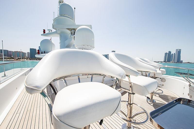 a boat on the water aboard NOMAD Yacht for Charter