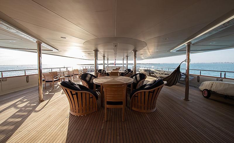 a boat on the water aboard NOMAD Yacht for Charter