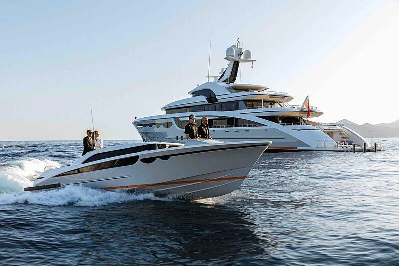 a boat with people on it aboard SOARING Yacht for Charter